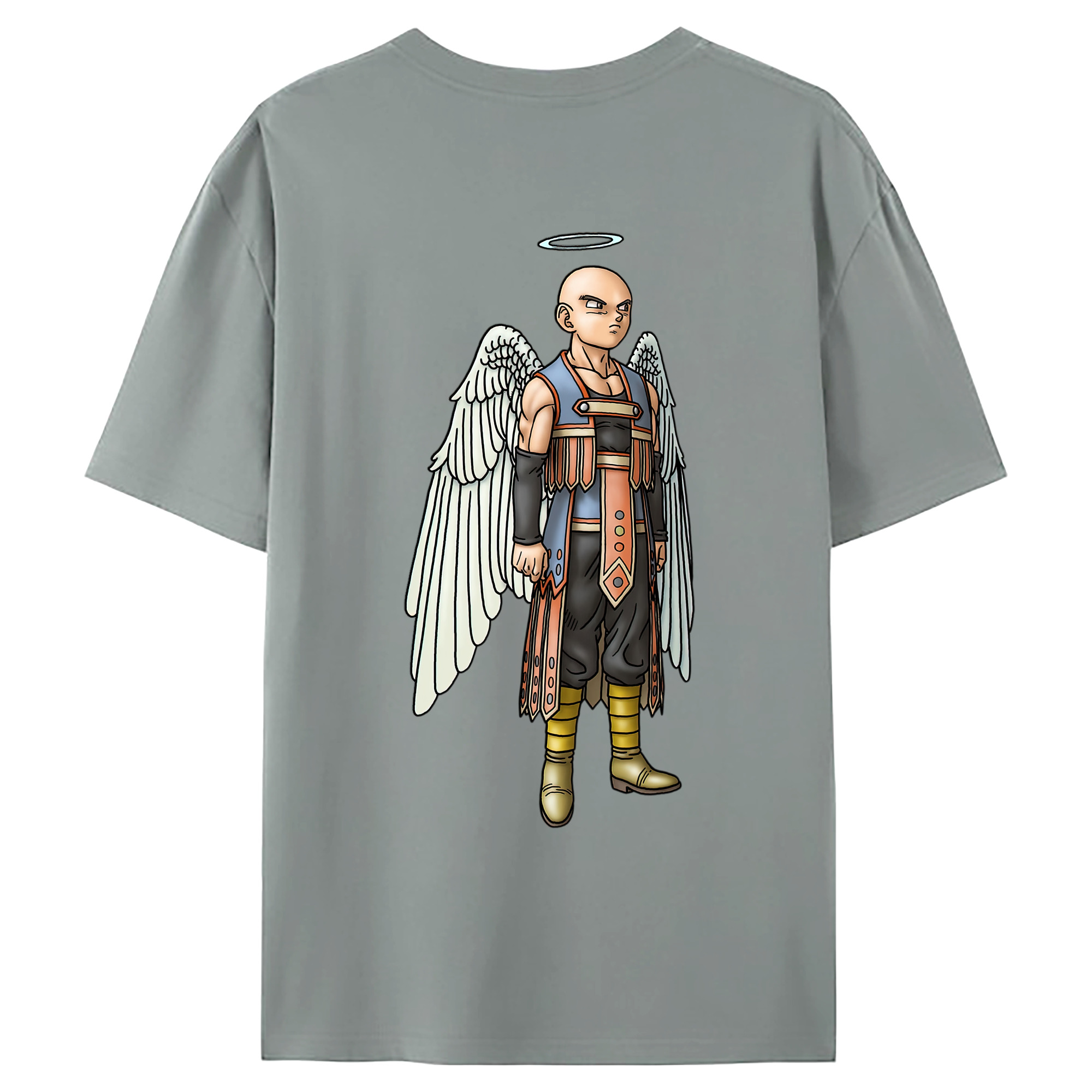 （画像用） ドラゴンクエスト Doragon Kuesuto Dragon Quest 綿100％ メンズ半袖Tシャツ（バックプリント） 通気性